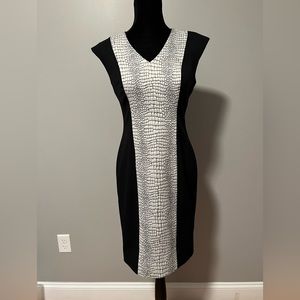 Calvin Klein size 2 black & silvery dress very comfortable!